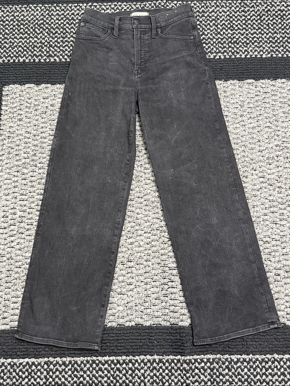 Madewell Perfect Vintage Wide Leg Jeans Sz 27 High Rise Stretch Classic Denim
